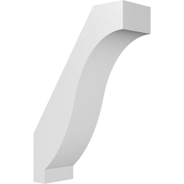 Ekena Millwork 3-in. W x 8-in. D x 12-in. H Baker Architectural Grade PVC Knee Brace BRCP03X08X12BKR - main